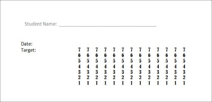 7 Scale form example (see downloadable 7 Scale Form)