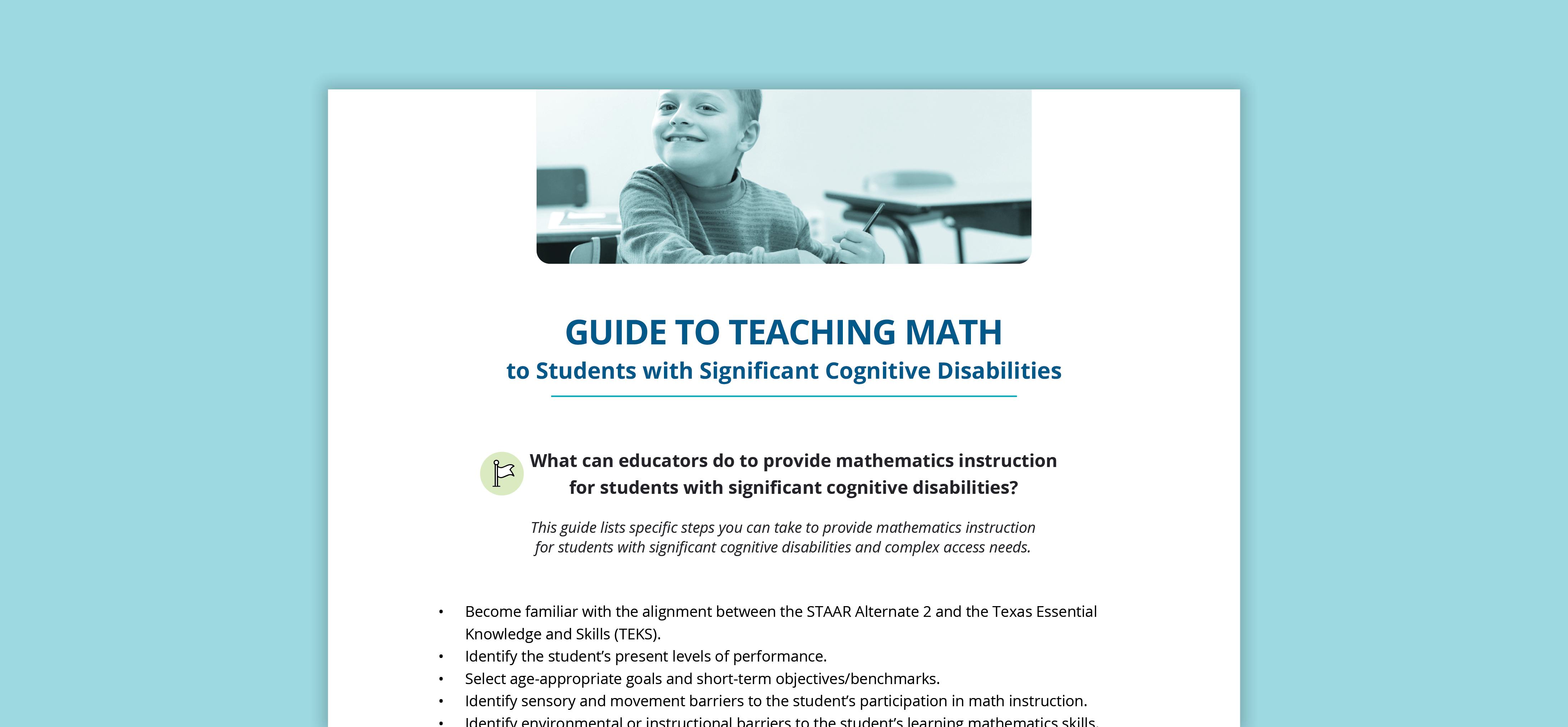 Guide to Teaching Math to Students with Significant Cognitive ...